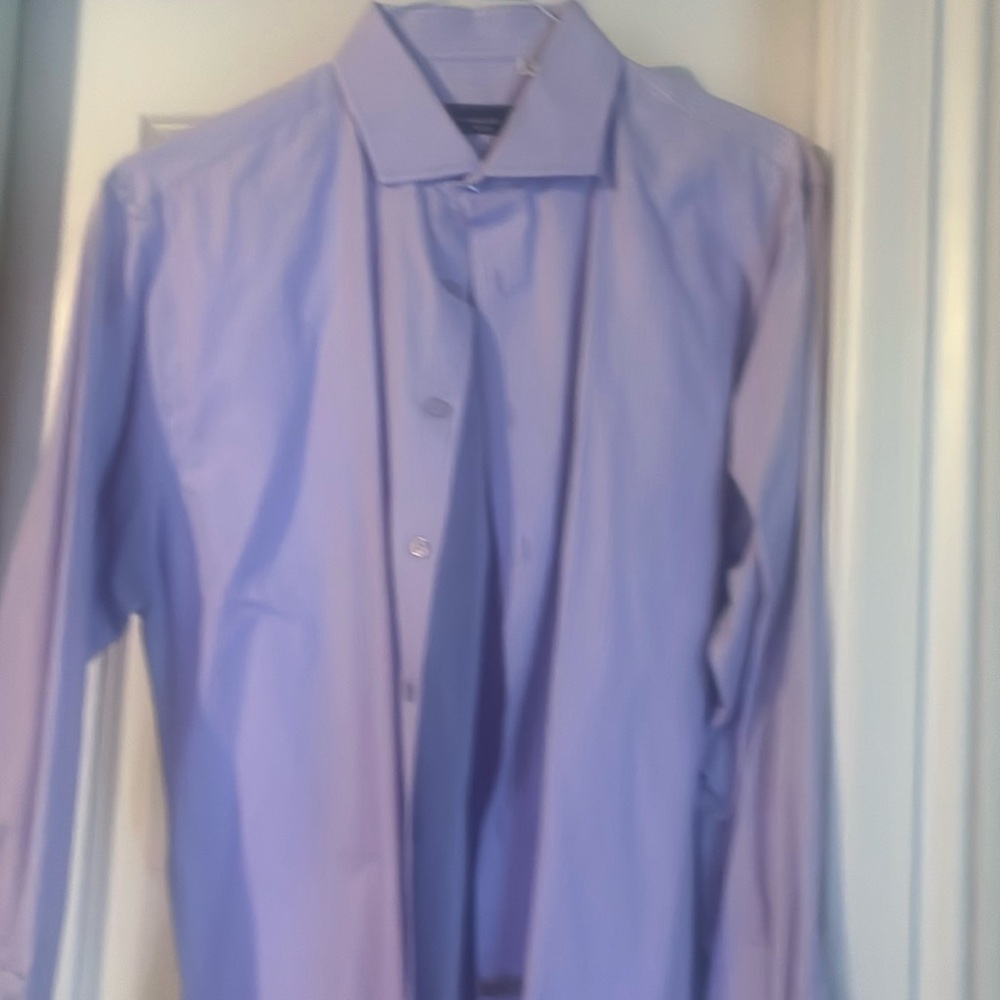 🎁Men’s Bresciani Platinum Collection Dress shirt 44 17 1/2 lilac